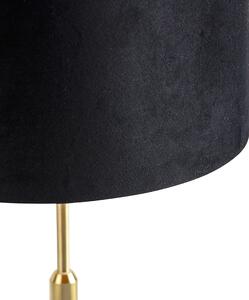 Asztali lámpa arany / sárgaréz, bársony árnyalattal 25 cm - Parte