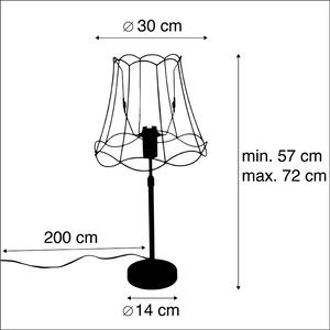 Asztali lámpa fekete Granny Kerettel állítható 30 cm - Parte
