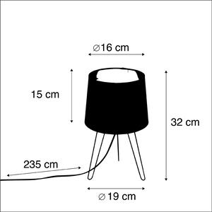 Modern asztali lámpa fekete - Lofty
