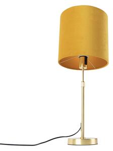 Asztali lámpa arany / sárgaréz bársony árnyalatú sárga, 25 cm - Parte