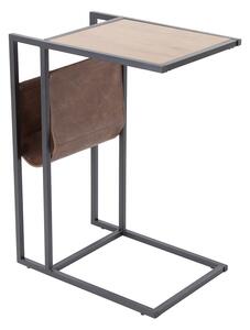 Design asztal laptophoz tárolóhellyel Giuliana 48 cm tölgy utánzata