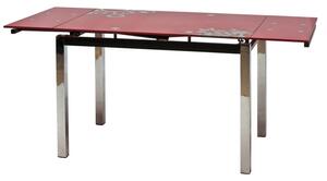 Kihúzható Asztal, Üveg GD-017 Piros
