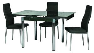 Kihúzható Asztal, Üveg GD-082 Fekete