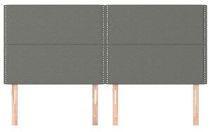 VidaXL 4 db sötétszürke szövet fejtámla 100x5x78/88 cm