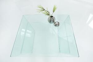 GHOST trapéz alakú üveg dohányzóasztal 70cm