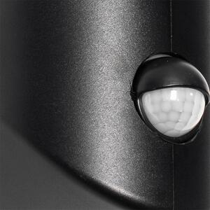 Kültéri fali lámpa fekete IP54 20,8 cm mozgásérzékelővel - Kiki