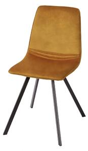Design szék Holland Retro mustársárga bársony