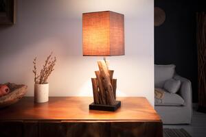 2 db készlet - design asztali lámpa Desmond 45 cm barna - ironwood