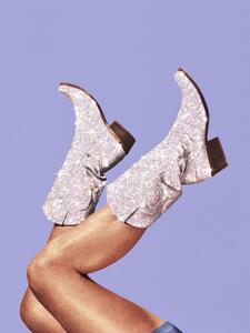 Illusztráció These Boots Glitter, Very Peri Periwinkle, (30 x 40 cm)