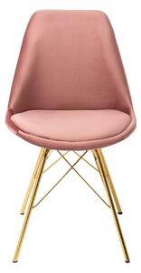 SCANDINAVIA retro rózsaszín és arany szék
