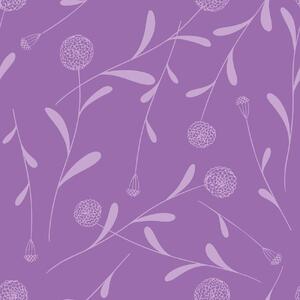 Illusztráció Pom Pom Silhouette Purple, Yvonne Gustafsson, (40 x 40 cm)