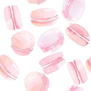 Illusztráció french sweets handdrawn concept. pastel color, Galyna_P, (40 x 40 cm)