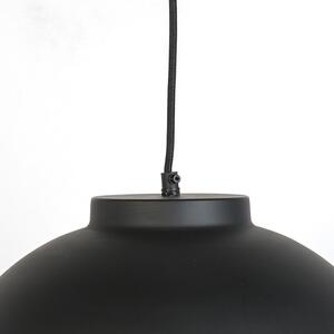Függesztett lámpa fekete, sárgaréz belsővel 40 cm - Kapucnis