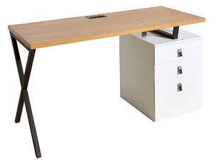 Design íróasztal Giuliana 140 cm tölgy utánzata