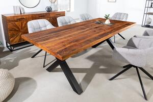 Design étkezőasztal Yadira 180 cm barna mangó