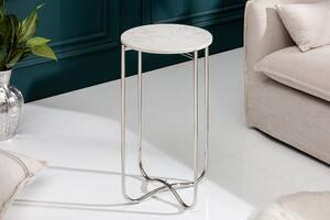 Design kisasztal Tristen I 35 cm márvány fehér