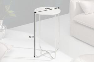 Design kisasztal Tristen I 35 cm márvány fehér - raktáron