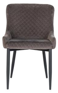 Design szék Lapid sötétszürke bársony