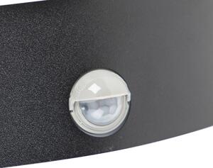 Kültéri fali lámpa fekete IP44 mozgásérzékelővel - Miro