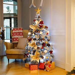KONDELA Karácsonyfa, behavazott 150 cm, MARAVEL TYP 2