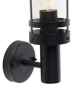 Modern kültéri fali lámpa fekete IP44 - Gleam