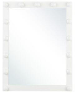 Fehér falitükör beépített LED világítással 50 x 60 cm ODENAS