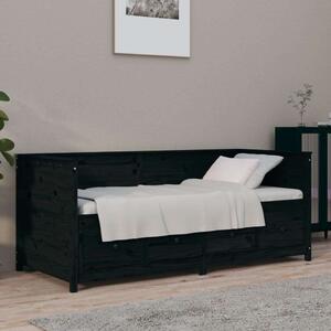 VidaXL Fekete Fenyőfa Kanapéágy - 75x190 cm