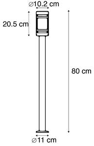 Modern kültéri lámpa, fekete, 80 cm IP44 - Gleam