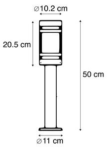 Modern kültéri lámpa fekete 50 cm IP44 - Gleam