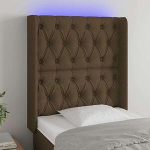 VidaXL LED-es Ágyfejtámla - Sötétbarna - 83x16x118/128cm
