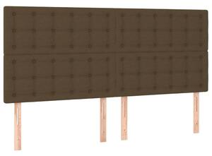 VidaXL sötétbarna szövet LED-es fejtámla 180x5x118/128 cm