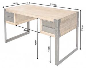 Design íróasztal Unity 135 cm