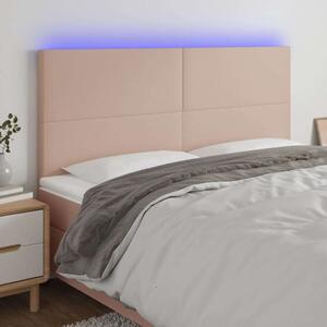 VidaXL LED Ágyfejtámla - Műbőr - 180x5x118/128cm