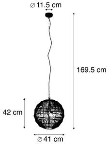 Modern függesztett lámpa sárgaréz 42 cm - Bolti