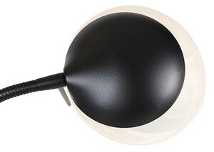 Fekete állólámpa LED-del és fényerő-szabályozóval, olvasólámpával, tompítással melegre - Empoli