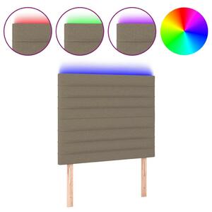 VidaXL LED Ágyfejtámla Szövet Bézs 100x128cm