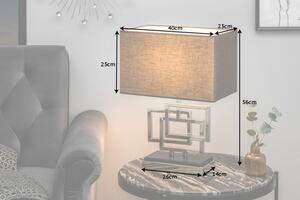 Design asztali lámpa Calanthe 56 cm ezüst