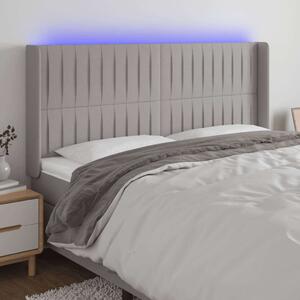VidaXL LED-es Ágyfejtámla - Szövet - 163x16x118/128cm