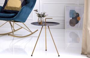 SIMPLY CLEVER kék és arany lerakóasztal 42cm