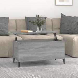 Szürke sonoma színű szerelt fa dohányzóasztal 90x44,5x45 cm