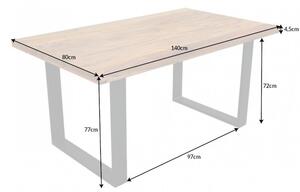 Étkezőasztal IRONIC 140 cm - paliszander, természetes