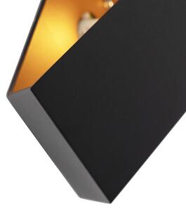 Design fali lámpa fekete arannyal - hajtogatható