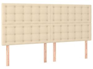 VidaXL krémszínű szövet LED-es fejtámla 180x5x118/128 cm