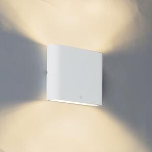 Modern kültéri fali lámpa, fehér, 11,5 cm, LED-el, Batt