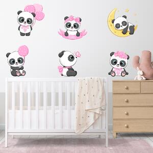 PIPPER. Falmatrica "Pandák - egy lány" Anyag: Textil matrica