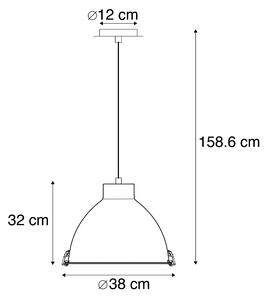 Ipari függőlámpa, 38 cm-es tompítható - Anteros