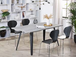 Modern Szürke Fa És Fekete Étkezőasztal 160 x 90 cm WITNEY