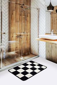 Fürdőszobaszőnyeg Dama Fehér / Fekete, 40 x 60 cm