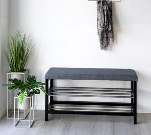 Design ülőpad Rhory 100 cm szürke / fekete