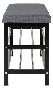 Design ülőpad Rhory 100 cm szürke / fekete